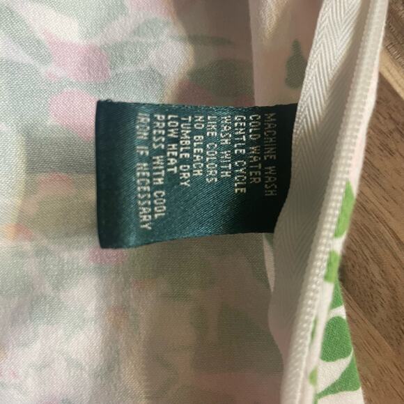 Lauren Ralph Lauren Cropped Pants Floral Flat‎ Front Side Zipper Stretch Sz 8 - Picture 5 of 9